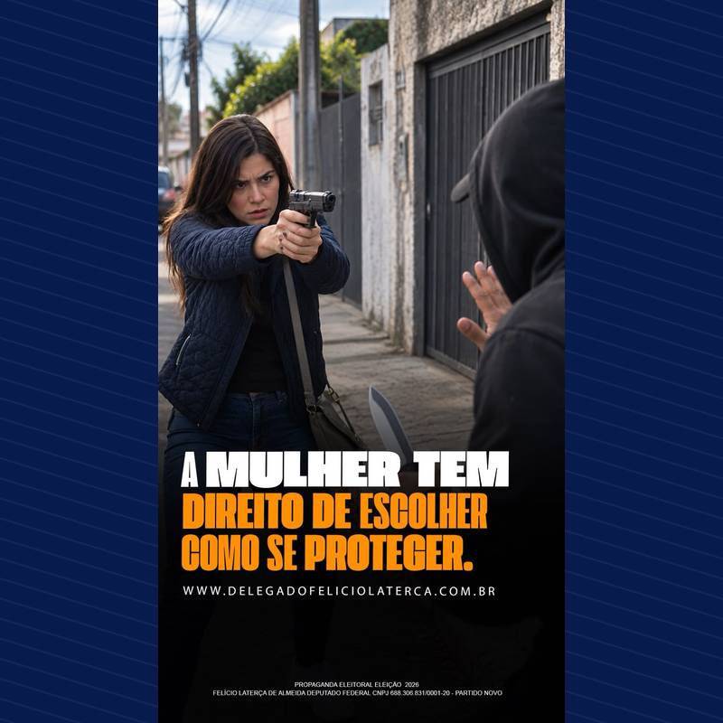 Publicação no Facebook: 📲 Delegado Felício Laterça | Quero levar essa pauta para o Congresso e defender mais liberdade, segurança e…