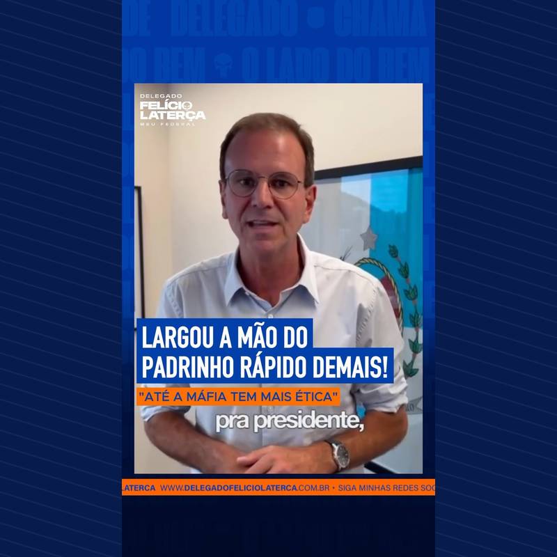 Publicação no Facebook: Dudu Caos nunca decepciona. Já largou a mão do Lula. Bateu o desespero. 📲 Delegado Felício Laterça
