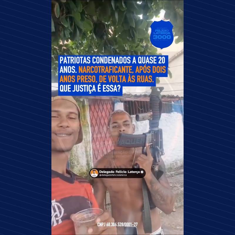 Publicação no Instagram: Enquanto envolvidos no 8 de janeiro receberam condenações que chegaram a quase 20 anos por crimes…