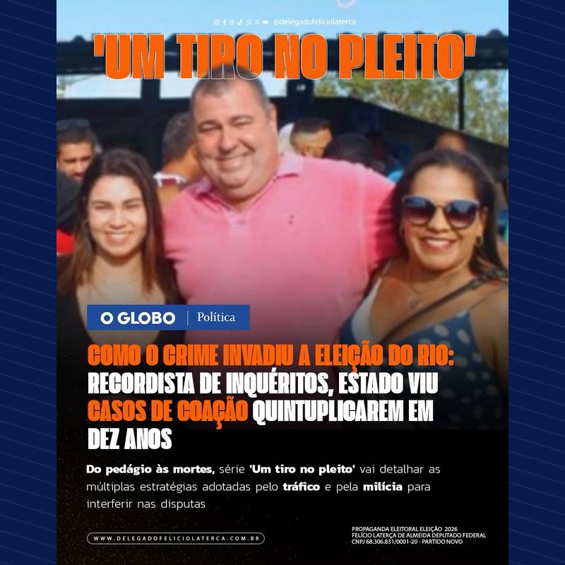 Publicação no Instagram: O GLOBO MAPEIA A INFILTRAÇÃO DO CRIME NAS ELEIÇÕES DO RIO Uma série especial de O Globo revela como…