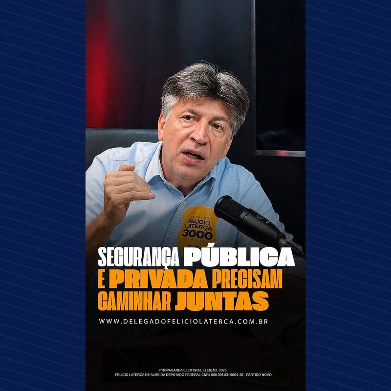 Publicação no Instagram: 📲 @delegadofeliciolaterca | Como candidato a deputado federal e delegado de Polícia Federal, quero levar essa…