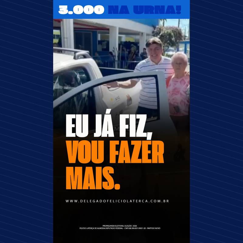 Publicação no Instagram: Conheça quem já fez por Nova Friburgo. Quem trabalha, merece continuar. Vote Felício Laterça 3000!