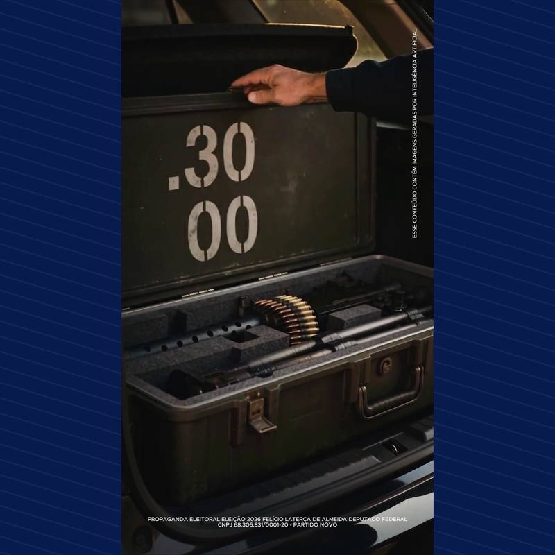 Publicação no Instagram: A melhor arma para combater o crime organizado não é a .30 do Delegado, e sim o voto consciente no dia 4 de…
