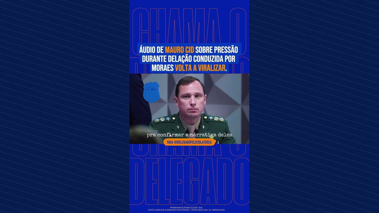 Miniatura do vídeo: ÁUDIO DE MAURO CID SOBRE PRESSÃO DURANTE DELAÇÃO CONDUZIDA POR MORAES VOLTA A VIRALIZAR.