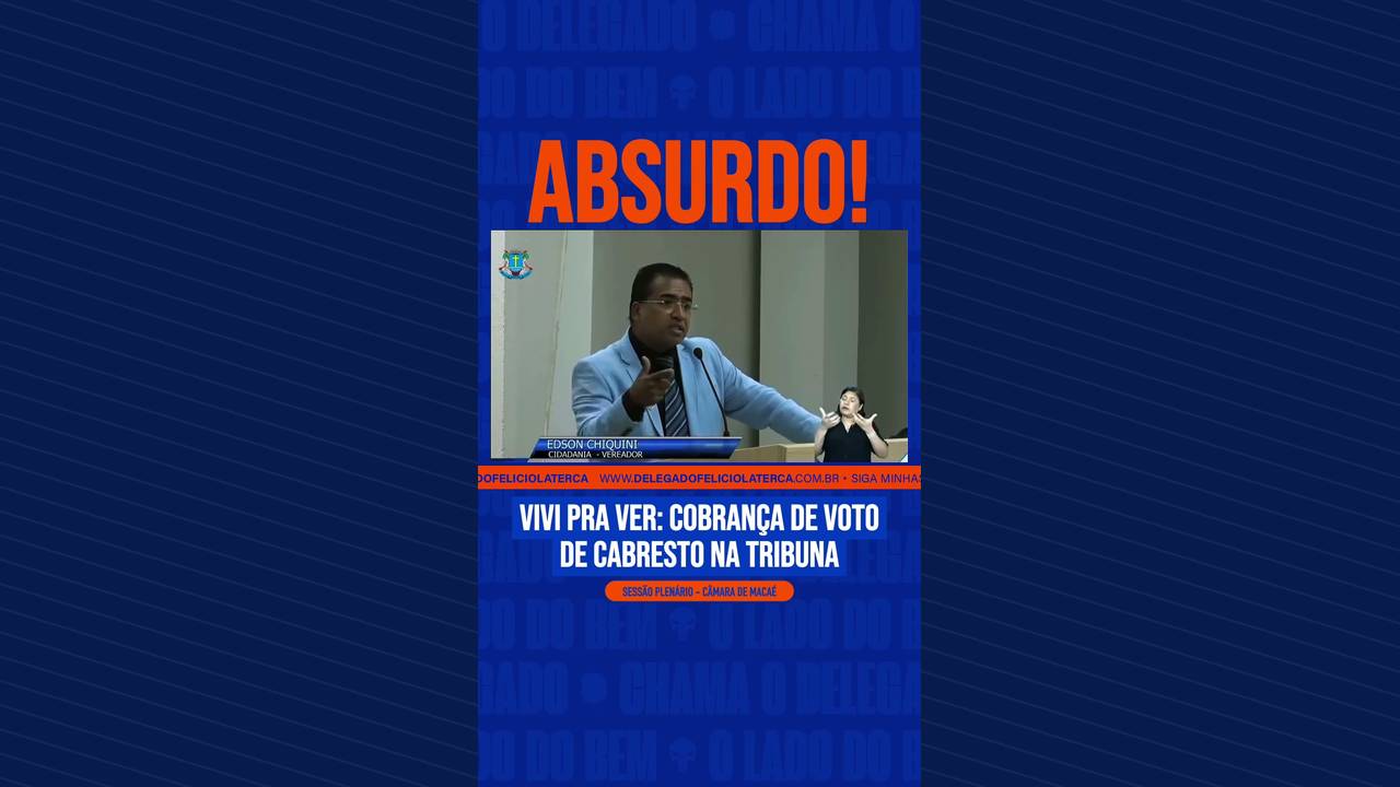 Miniatura do vídeo: Viic pra ver parlamentar cobrar voto de cabresto na tribuna