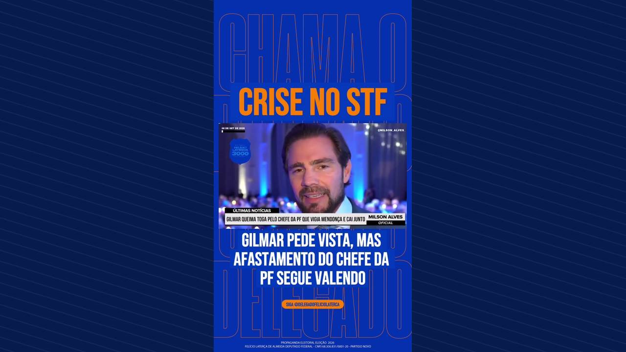 Miniatura do vídeo: GILMAR PEDE VISTA, MAS AFASTAMENTO DO CHEFE DA PF SEGUE VALENDO